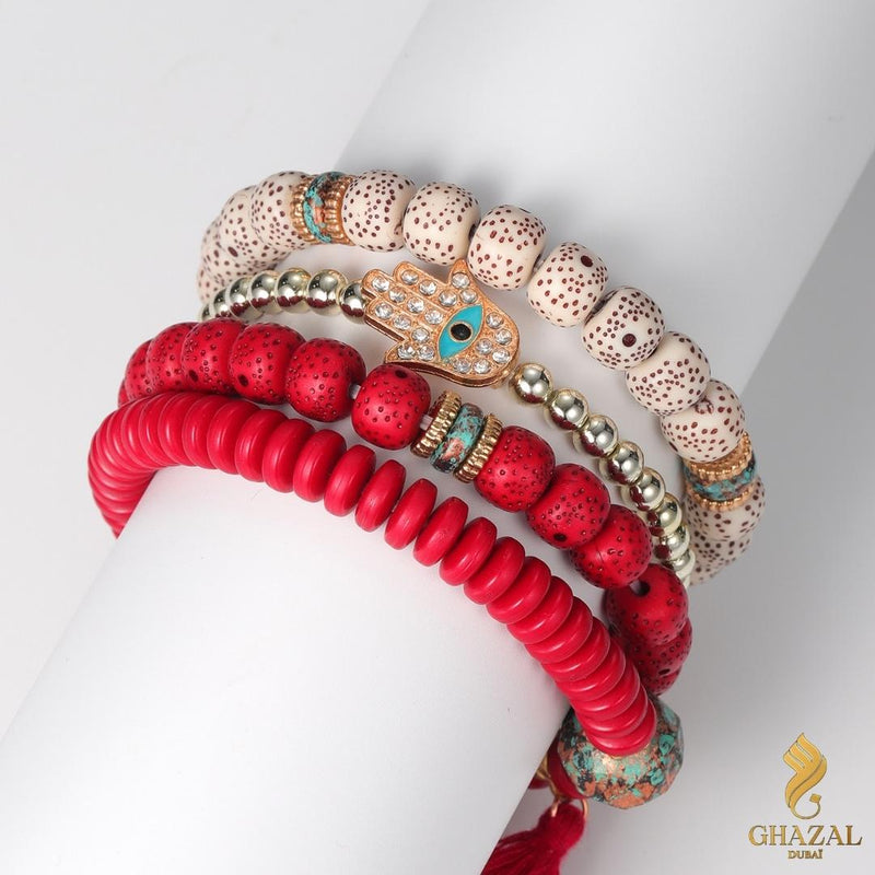 Bracelet Perlé Main de Fatma - Maya -