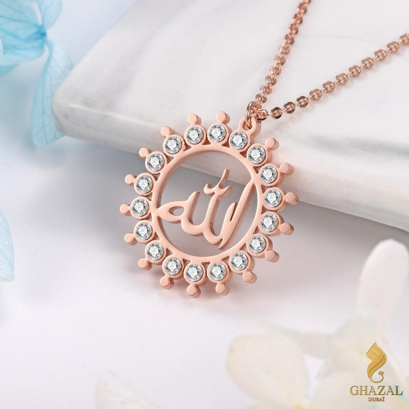 Collier Allah - Jeddah - Or Rose