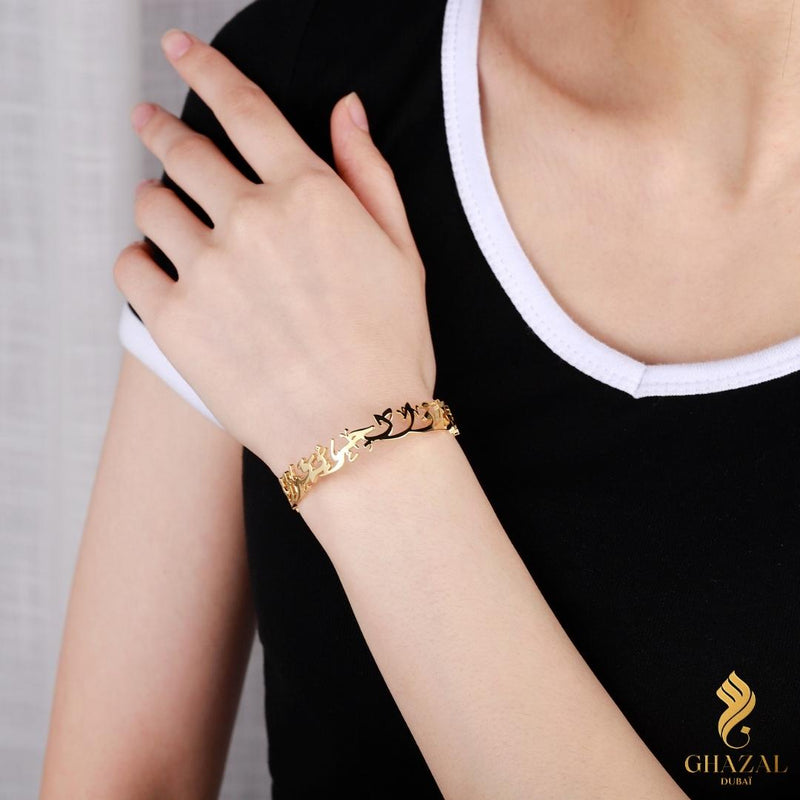 Bracelet Or Femme Femmes bracelets de Dubaï Bracelet Femme Or Beau bracelet  en or Design Bracelet en or Bracelet en or pour elle -  France